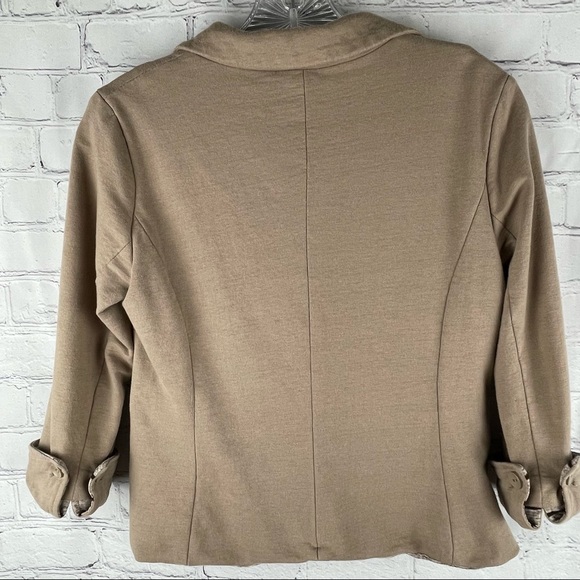 COSTA BLANCA women's taupe 2-pocket cotton blazer, size S - Picture 3 of 13